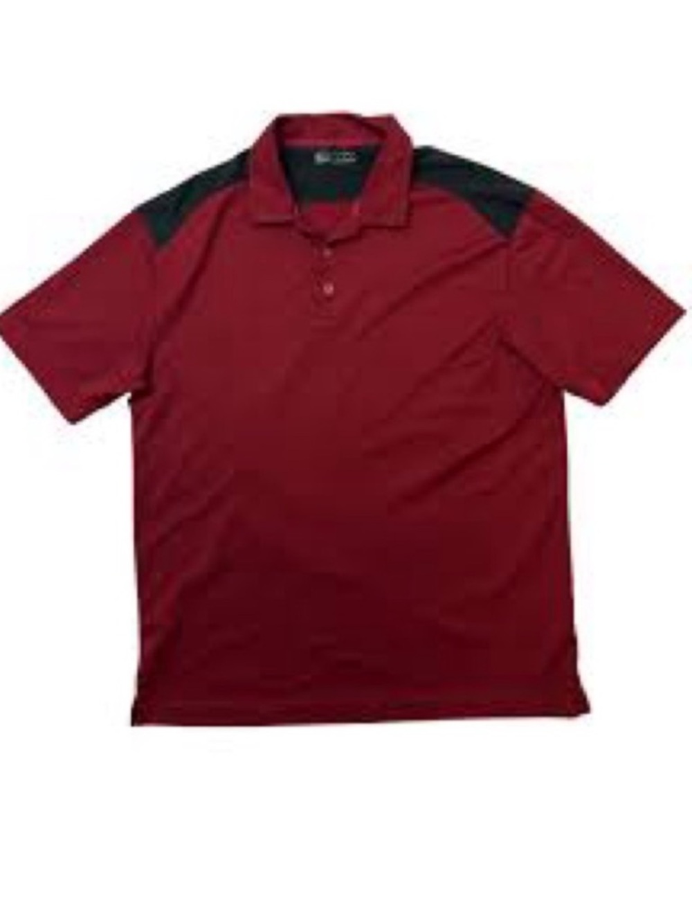 Nike Golf FIT Polo Shirt Menโs XXL Maroon Black Colorblock Dri-Fit Short Sleeve